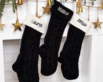 Personalized Christmas Stocking Embroidered with Name, Holiday Stocking Gift