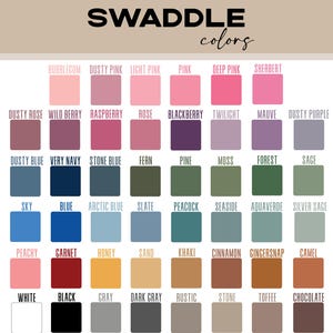 May include: A color chart with 48 different color swatches. The swatches are arranged in rows and columns, with each color labeled with its name. The colors include shades of pink, blue, green, brown, and gray.