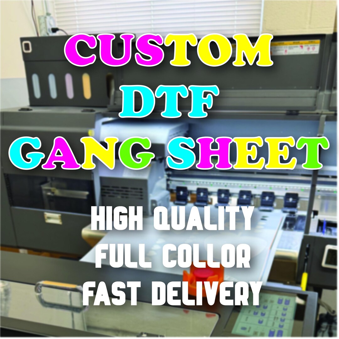 Custom DTF Gang Sheet: Full Color Heat Transfers - Etsy