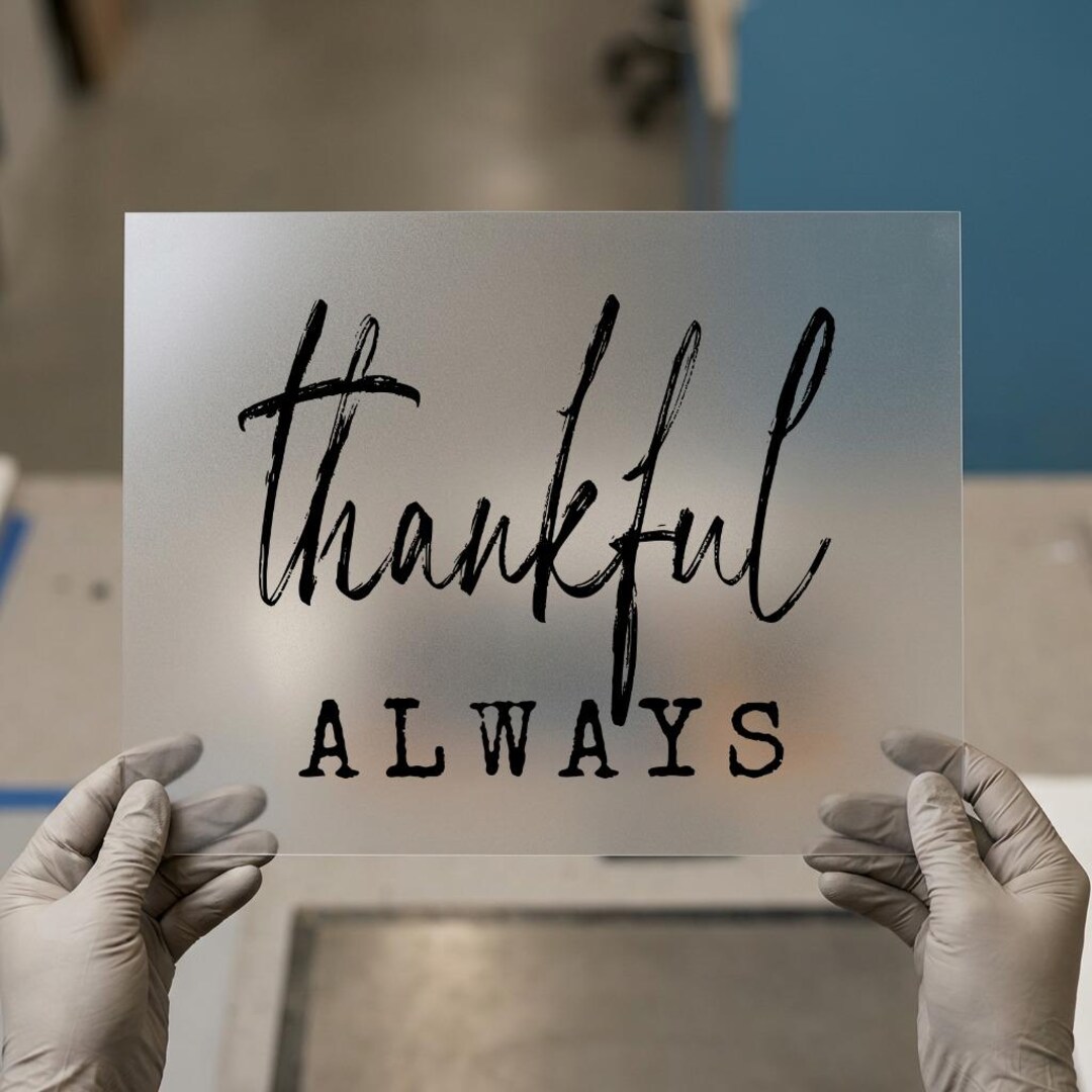 Thankful Always Quote | DTF Transfer Ready to Press | Inspirational ...