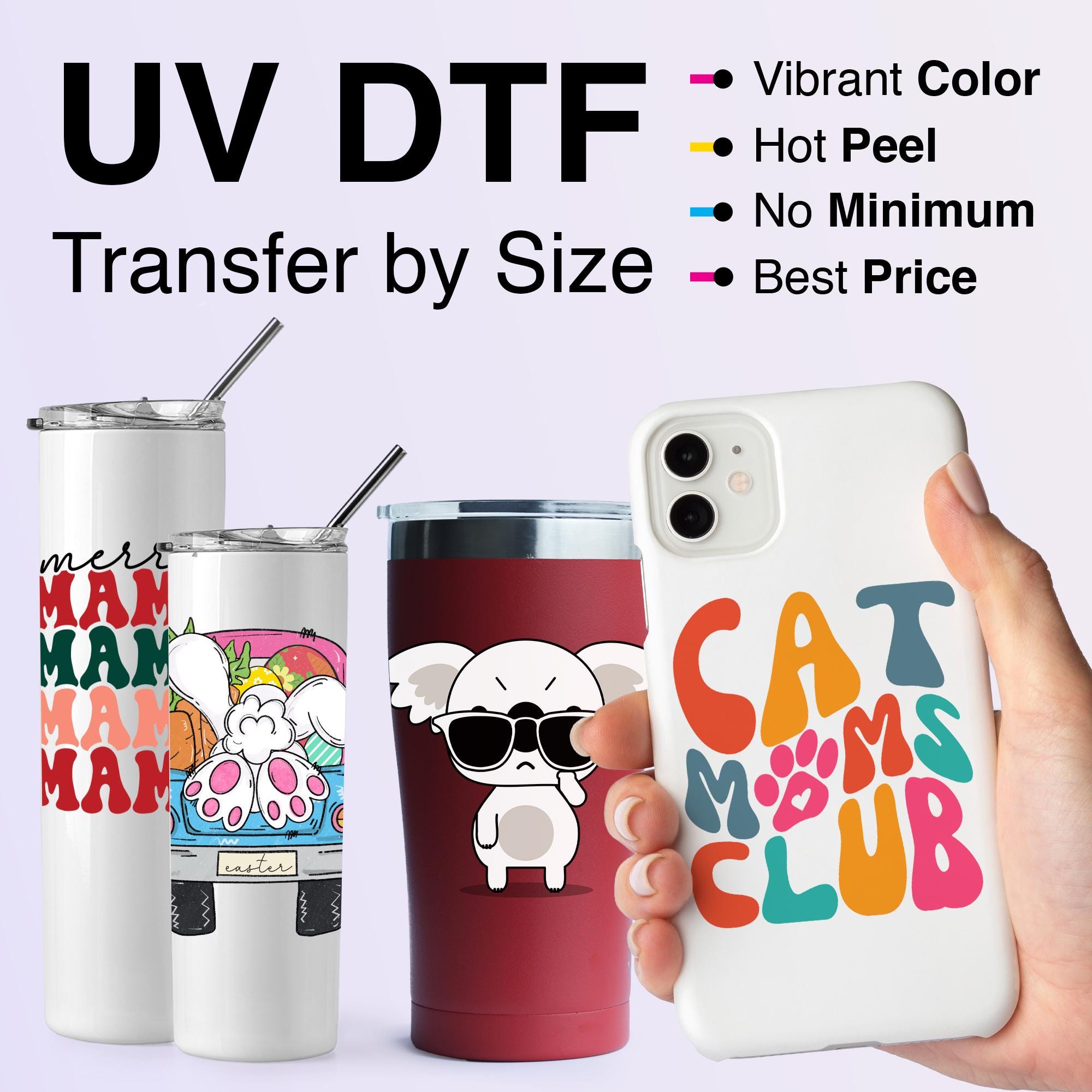 Autocollants 3D UV DTF Personnalisables - Lot De 2 Pour Réseaux Sociaux, Voiture - Texte Et Logo Personnalisé