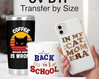 UV DTF Custom Prints Stickers: Permanent Cup Wrap Decals