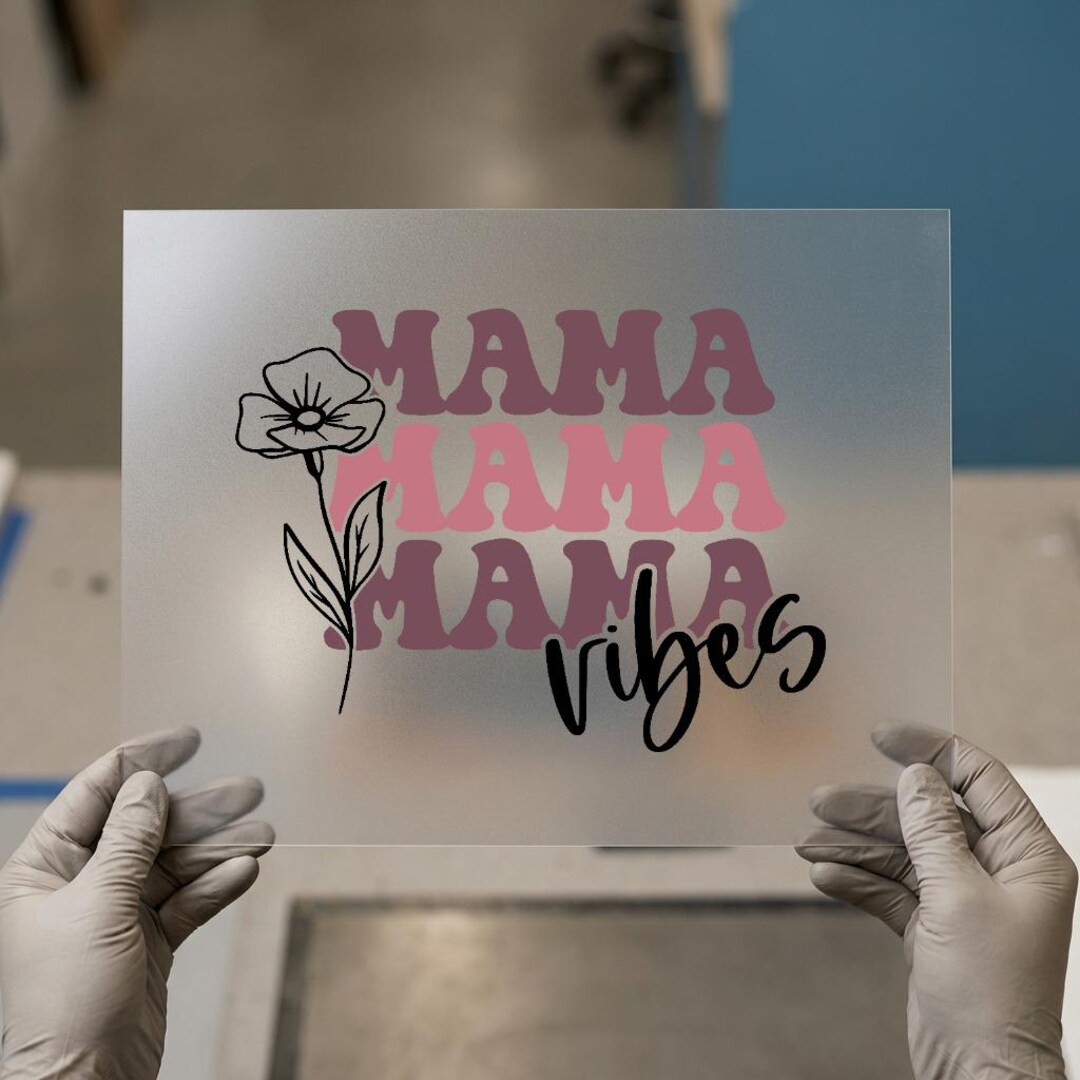 Mama Vibes Flower | DTF Transfer Ready to Press | Retro Boho Heat ...