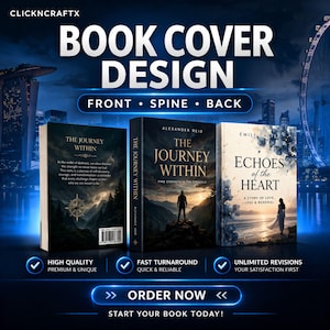 Book Cover Design Service | Custom Front Spine Back Cover, KDP Book Cover, Professional Ebook & Paperback Cover Design