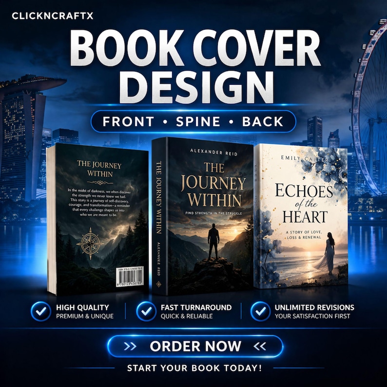 Servicio de diseño de portadas de libros / Portada y contraportada personalizadas, portadas para KDP, diseño profesional de portadas para libros electrónicos y de bolsillo. imagen 1