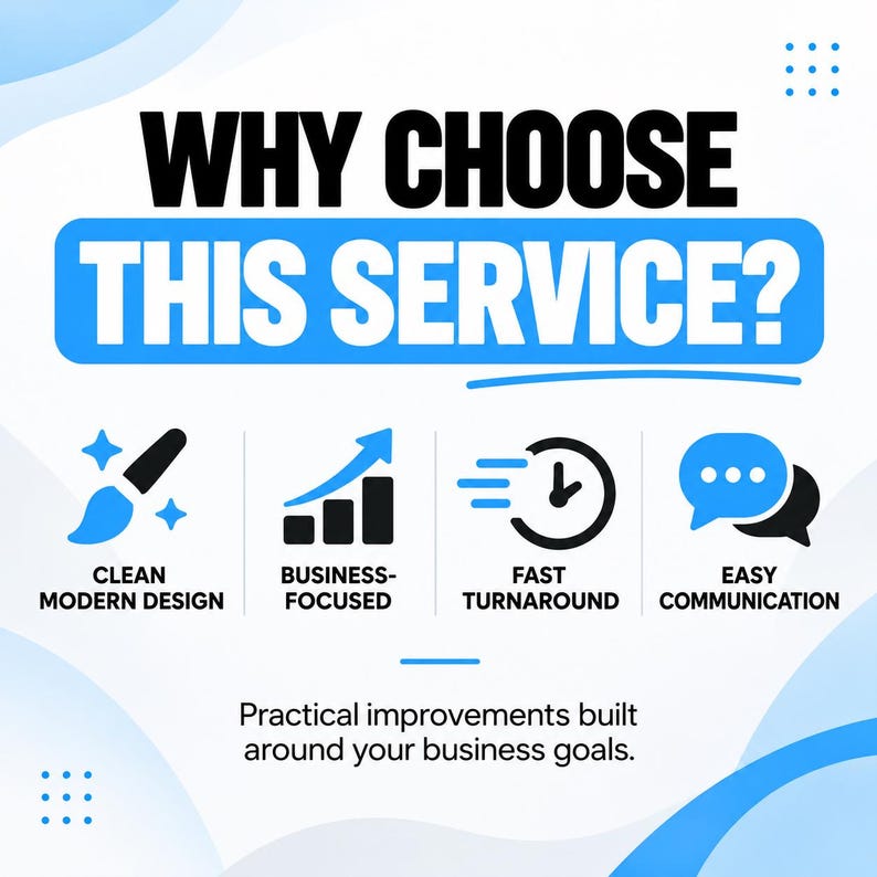 Website conversion optimization service focused on clear calls to action, optimized lead forms, trust-building sections and improved page flow to help turn more website visitors into inquiries, leads and sales.