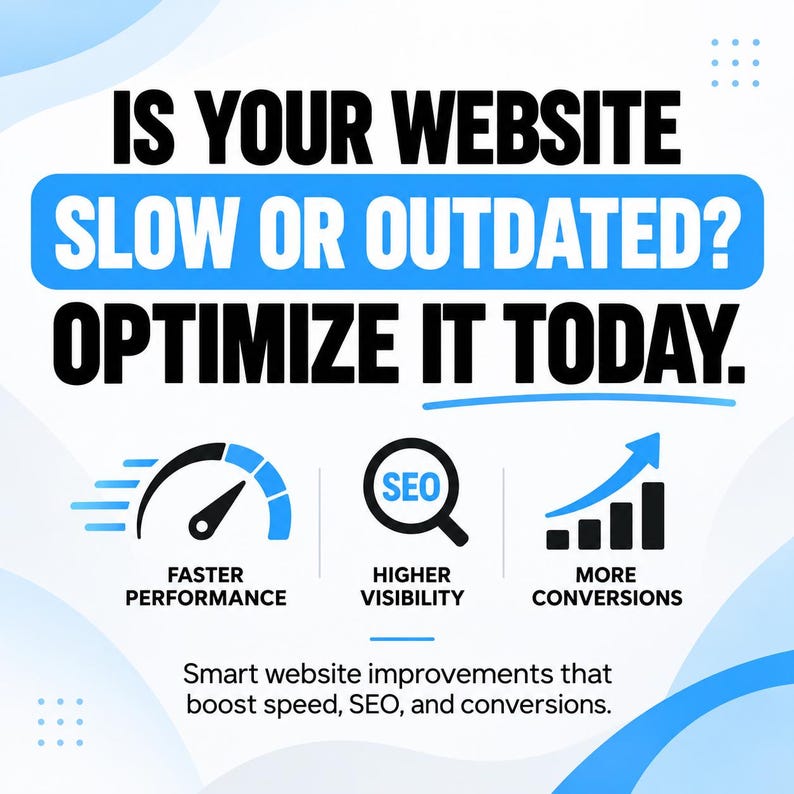 Website conversion optimization service focused on clear calls to action, optimized lead forms, trust-building sections and improved page flow to help turn more website visitors into inquiries, leads and sales.