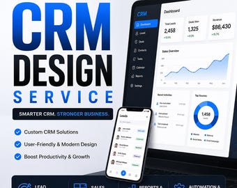 Custom CRM Design Service | CRM Dashboard Development, Lead Management, Sales Pipeline, Business Automation & Workflow System