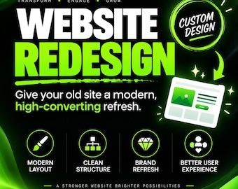 Website Redesign Service | Custom Website Design, Modern Business Website Refresh, Responsive Web Design, Website Makeover