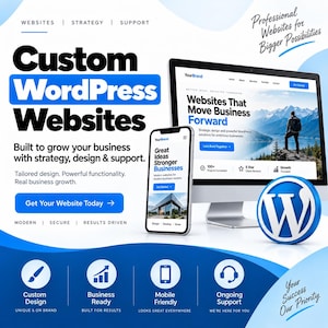 Custom WordPress Website Design | Mobile Optimize SEO Friendly Development | Business Website Responsive Web Design |Website Support Service