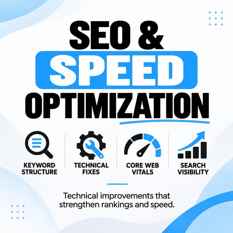 Website conversion optimization service focused on clear calls to action, optimized lead forms, trust-building sections and improved page flow to help turn more website visitors into inquiries, leads and sales.