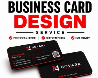 Business Card Design Service | Custom Business Cards, Professional Card Design, Modern Minimal Card, Print Ready Design (Instant Download)