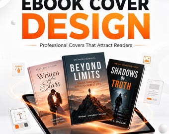 Servizio di progettazione di copertine per ebook / Progettazione di copertine per libri, copertine per Kindle, copertine per KDP, copertine professionali per libri, copertine personalizzate per ebook