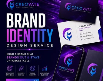 Brand Identity Design Service | Logo, Business Card, Social Media & Packaging Branding Kit, Modern Business Branding (Instant Download)