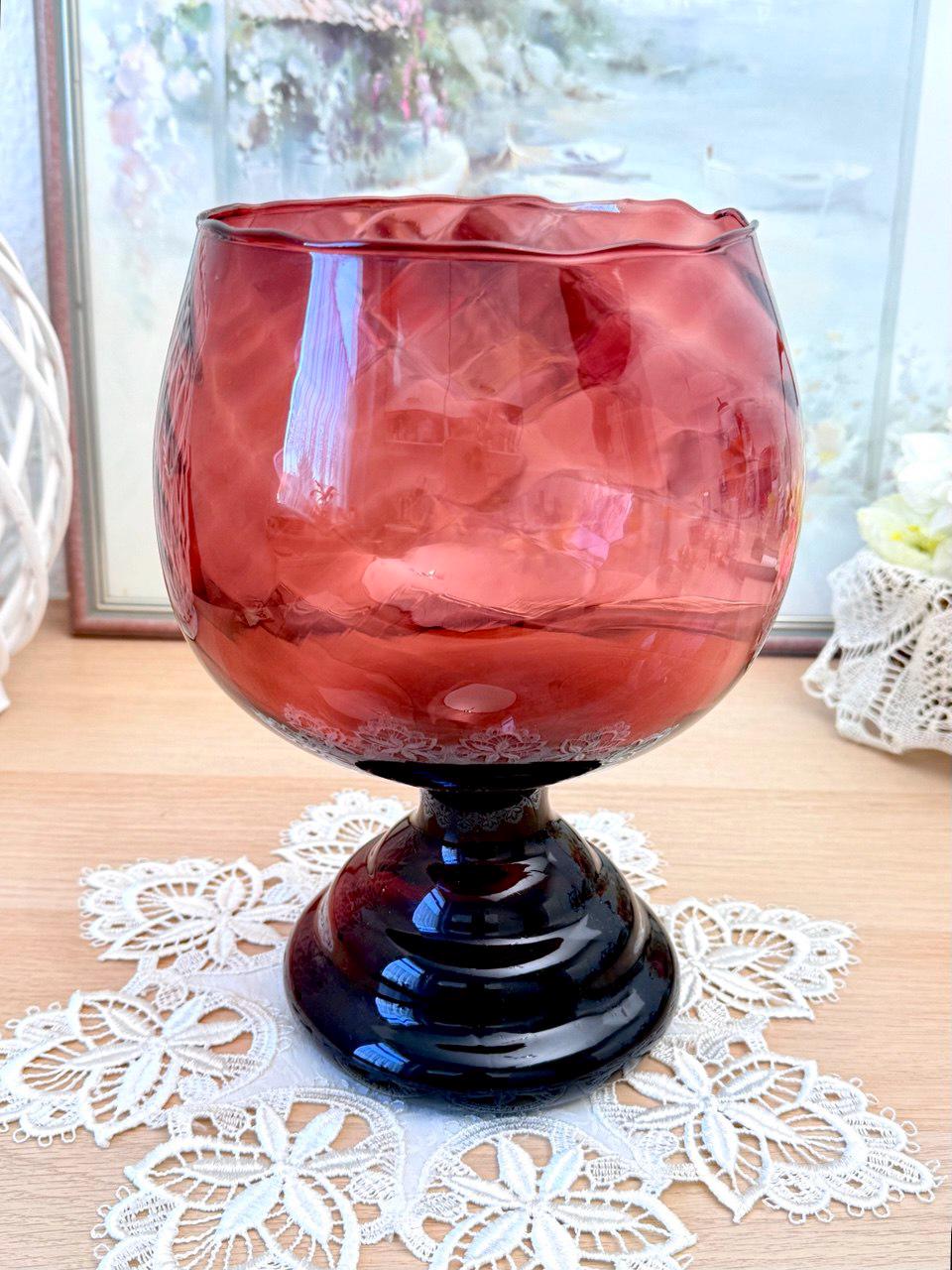 Glas vase rot