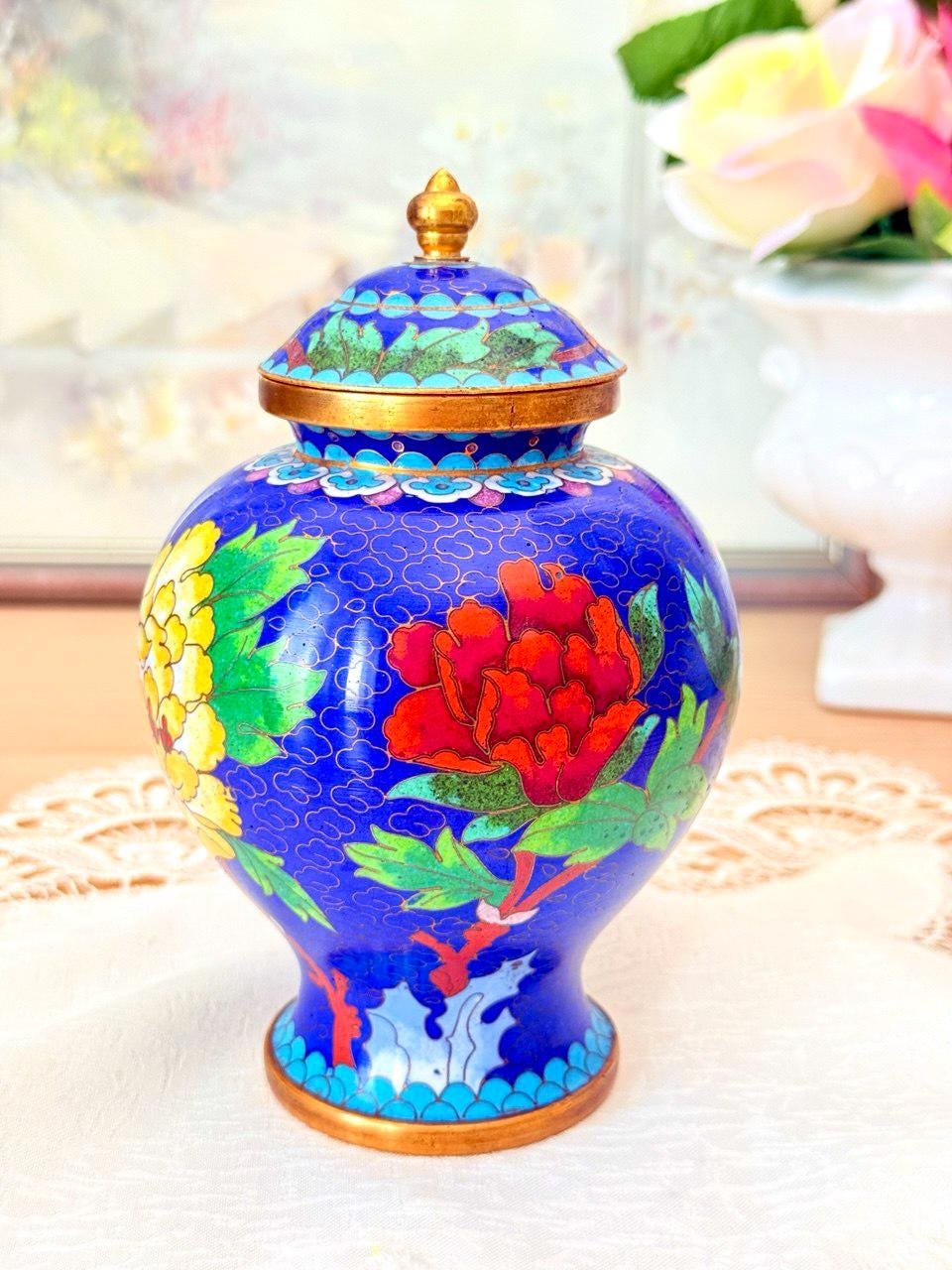 Vase mit deckel
