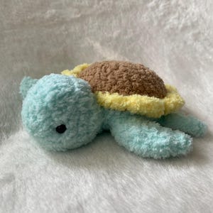 Crochet Turtle Plush: Sunflower Amigurumi, Handmade Soft Toy