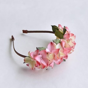Hydrangea flowercrown Felt hydrangea  Hydrangea  hair clip Hydrangea headband Felt flower Floral headband Baby headband