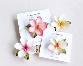 Tropische Haarspange Filz Plumeria Plumeria Brosche Plumeria Stirnband Sommer Haarspangen Sommer Stirnbänder
