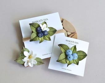 Blaubeere Haarspange oder Stirnband, Fruit Haarschmuck