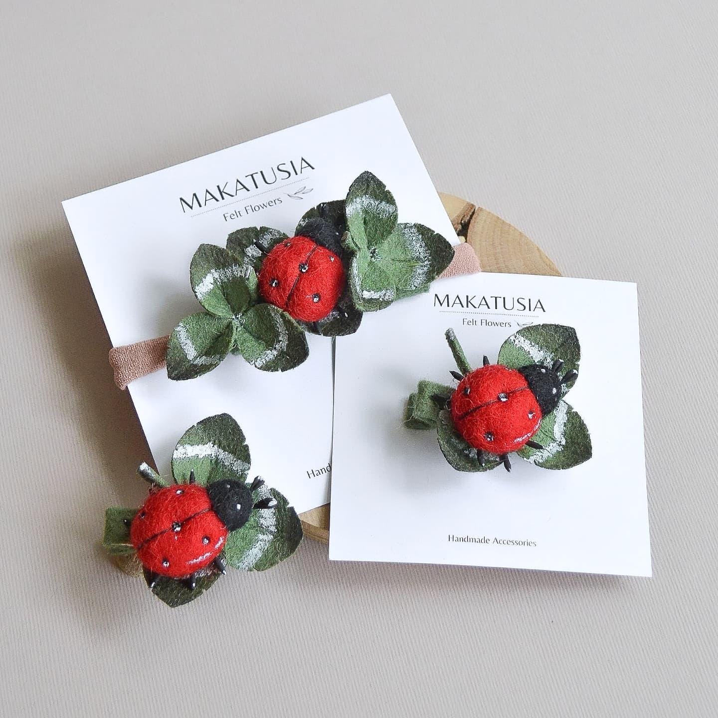 Marienkäfer Haarspangen Set - 4 Stück Cartoon Tier Haarspangen Für Kinder & Damen