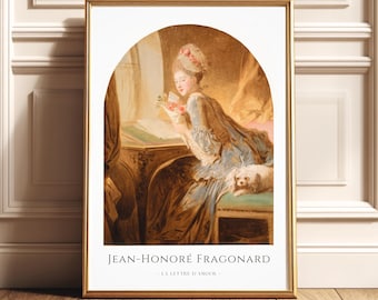 Fragonard 'The Letter' Print: Vintage Rococo French Art (PDF Download A4 Size)