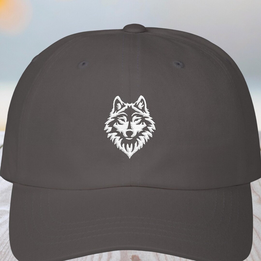 Rust Wolf Hat Wolf Embroidered Cap, Minimalist Wolf Hat, Viking Norse Wolf Cap ...