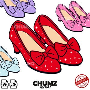 Archivo SVG de corte de tacones de princesa, clip art de zapatos de tacón alto (descarga digital)