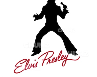 Elvis Presley SVG/PNG cricut cut file Clip art logo