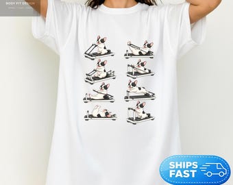 Comfort Colors® French Bulldog Pilates Shirt, Funny Reformer Pilates Tee, Cute Dog Workout Shirt, Pilates Lover Gift, Fitness Humor Tee
