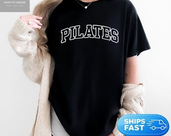 T-shirt universitaire Pilates Comfort Colors®, tenue Pilates minimaliste, cadeau Reformer pour les amoureux, vêtements de bien-être tendance, haut de sport