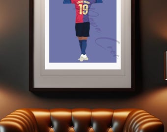 Poster Lamine Yamal Sur Toile – Déco Foot Moderne Sans Cadre 30x45 Cm – Idéal Pour Chambre, Salon, Bureau - 7