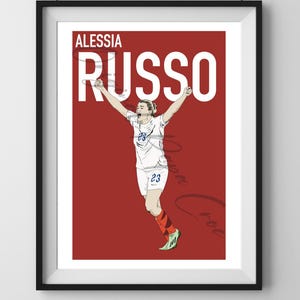 Alessia Russo Arsenal en Engeland Minimalistisch digitaal kunstwerk | Voetbalfanart | Directe download JPG (A3 en kleiner)