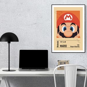 Minimalist Mario Digital Download | Retro Gaming Wall Art | Super Mario Bros. Inspired Poster Fan Art