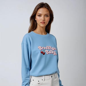 Brooklyn Baby Sweatshirt, Coquette apparel, Y2k vintage
