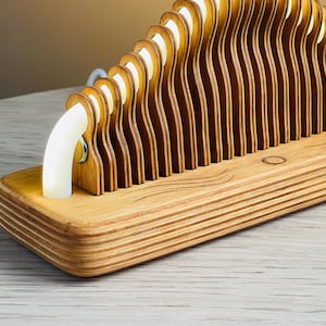 Wooden LED Mood Lamp – Modern Dimmable Light – Handmade Decorative Desk Lamp