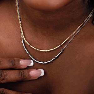 Gepersonaliseerde morsecodeketting, sieraden met verborgen boodschap, roestvrijstalen ketting, geheime naam, jubileumcadeau, kerstcadeau voor haar