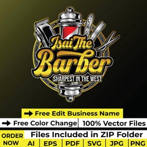 Barbershop Logo design Barber Logo template Hair salon decal png Beauty salon logo Barbershop sign board design