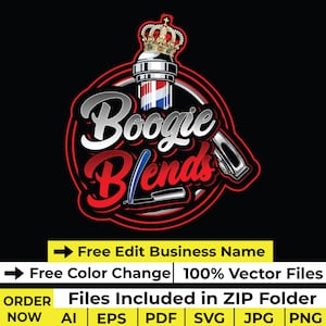 Barbershop Logo design Barber Logo template Hair salon decal png Beauty salon logo Barbershop signboard design