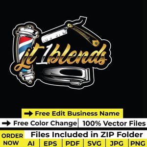 Barbershop Logo design Barber Logo template Hair salon decal png Beauty salon logo Barbershop sign board design