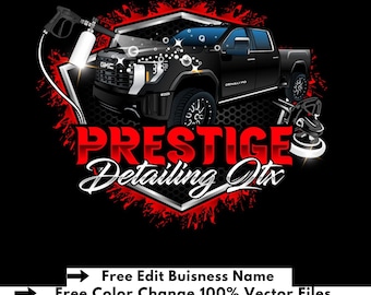Auto Detailing Logo Design: Customizable Car Wash and Mobile detailing Branding
