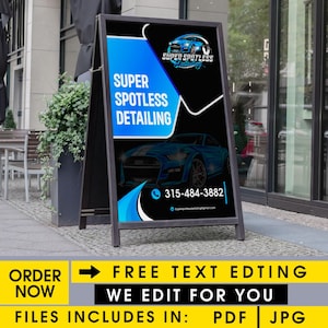 Custom A sign, Standee Design Auto Detailing logo, Automotive logo , Auto Repair logo Mobile Detailing logo Car wash logo ceramic coating, boat detailing logo and auto spa