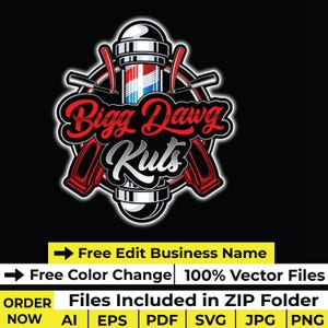 Barbershop Logo design Barber Logo template Hair salon decal png Beauty salon logo Barbershop sign board design