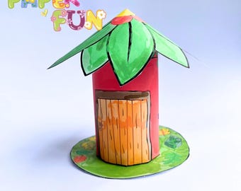 Printable Fairy Houses | 3D Paper Craft for Kids | Fairy House Templates | DIY Fairy House | Digital PDF Download