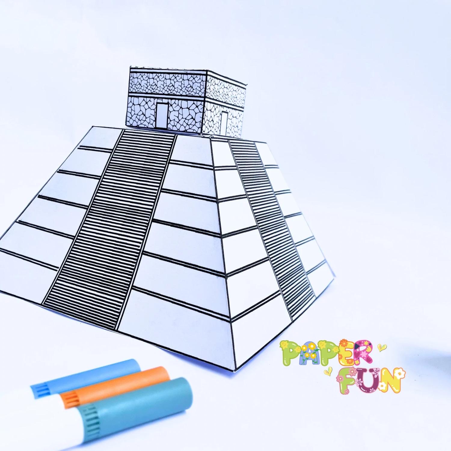 DIY Chichen Itza Paper Craft Template: Multicultural Lesson (PDF ...