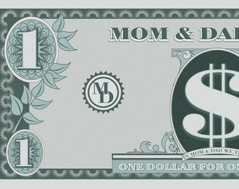 Mom & Dad Bucks to help incentivize and reward your kids to do chores to learn good behaviors 1-50