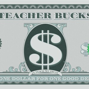 Lehrer-Bucks, um Anreize zu schaffen und Ihre Kinder zu belohnen, damit sie gutes Verhalten lernen
