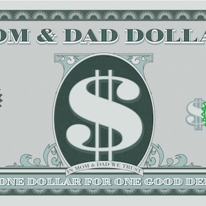 Mom & Dad Dollars to help incentivize and reward your kids to do chores to learn good behaviors