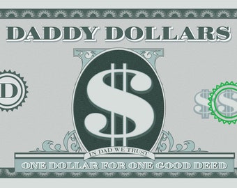 Daddy Dollars to help incentivize and reward your kids to do chores to learn good behaviors