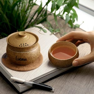 Personalized Travel Tea Set for One Portable Gongfu Teapot and Cup SetCustom Travel Gongfu Tea Set One Teapot One Cup Solo Tea Gift